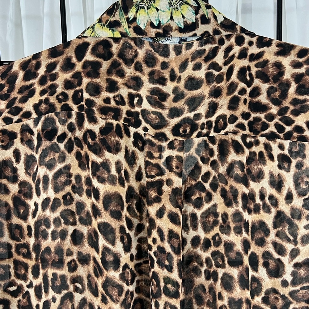 White House Black Market Leopard Print Long Sleeve Dress - Picture 9 of 14